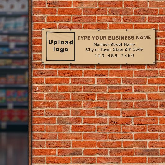 Zakelijke, langwerpige, bruine banner