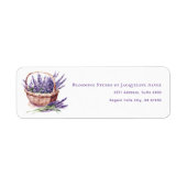 Zakelijke Lavendel illustratie Bloem Shop Etiket (Voorkant)