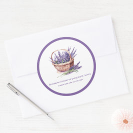 Zakelijke Lavendel illustratie Bloem Shop Ronde Sticker