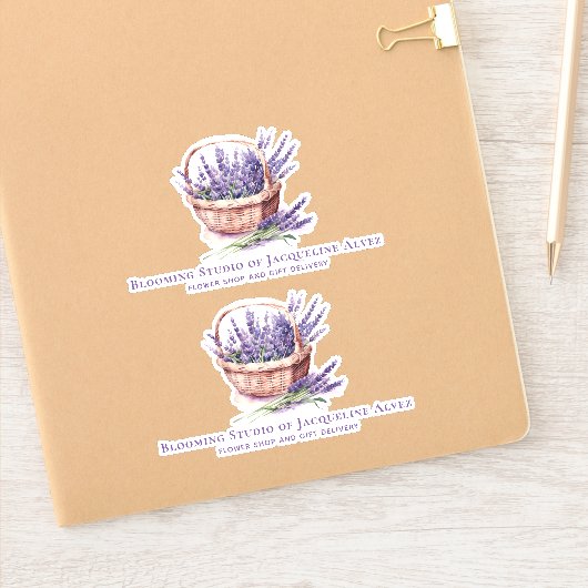 Zakelijke Lavendel illustratie Bloem Shop Sticker (Notitieboek)