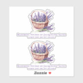 Zakelijke Lavendel illustratie Bloem Shop Sticker (Vel)