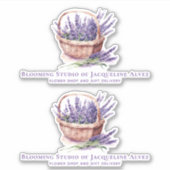 Zakelijke Lavendel illustratie Bloem Shop Sticker (Voorkant)