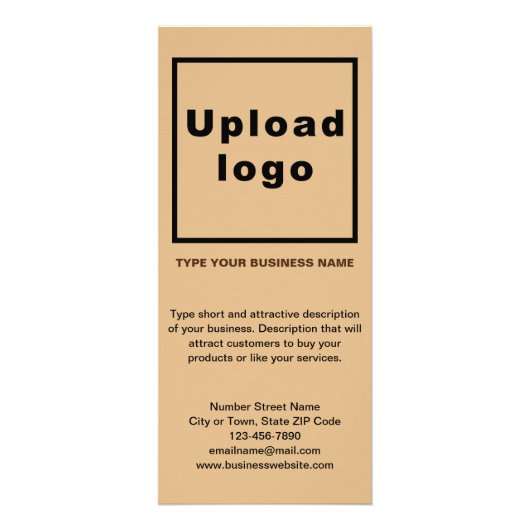 Zakelijke lichte bruine rackKaart Reclamekaart (Voorkant)