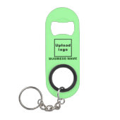 Zakelijke lichte groene Sleutelhanger en flesopeni Mini Flessenopener (Voorkant)