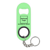 Zakelijke lichte groene Sleutelhanger en flesopeni Mini Flessenopener (Achterkant)