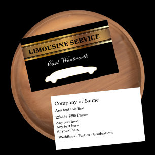Zakelijke Limousinechauffeur Visitekaartjes