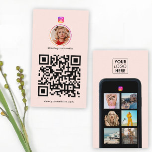 Zakelijke Logo 7 Fotogrid Social Media QR Code Visitekaartje