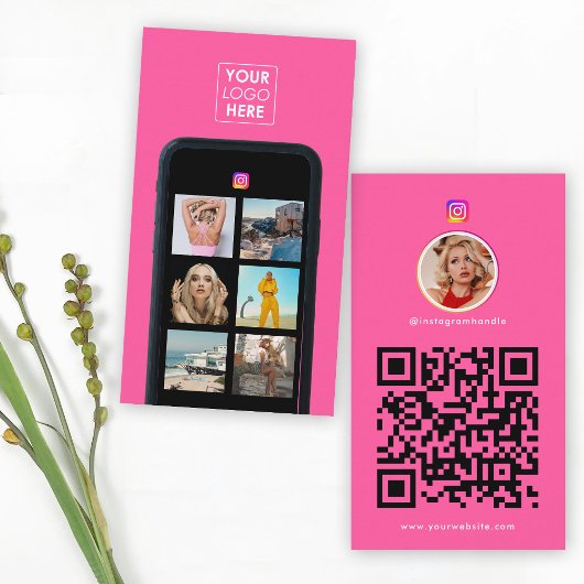 Zakelijke Logo 7 Fotogrid Social Media QR Code Visitekaartje