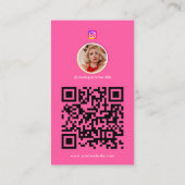 Zakelijke Logo 7 Fotogrid Social Media QR Code Visitekaartje (Achterkant)