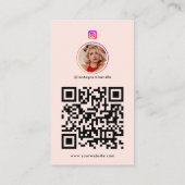 Zakelijke Logo 7 Fotogrid Social Media QR Code Visitekaartje (Achterkant)