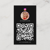 Zakelijke Logo 7 Fotogrid Social Media QR Code Visitekaartje (Achterkant)