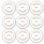 Zakelijke Logo 9 tot vel Bedrijf Sticker (Voorkant)