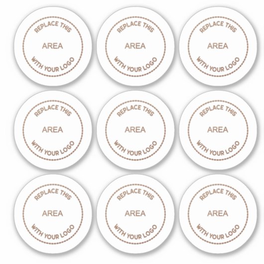 Zakelijke Logo 9 tot vel Bedrijf Sticker (Voorkant)