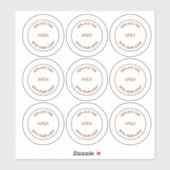 Zakelijke Logo 9 tot vel Bedrijf Sticker (Vel)