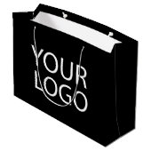Zakelijke Logo | Aangepaste boodschappentassen met Groot Cadeauzakje (Achterkant Gekanteld)