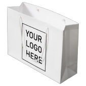 Zakelijke Logo | Aangepaste boodschappentassen met Groot Cadeauzakje (Achterkant Gekanteld)