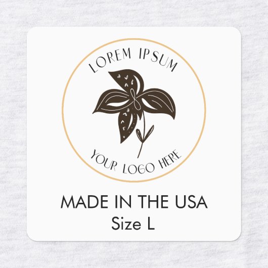 Zakelijke Logo Aangepaste Kleding Maat Ijzer Op Labels (Design 2)