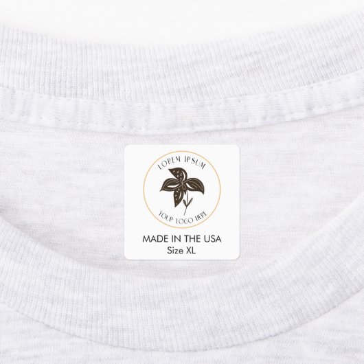 Zakelijke Logo Aangepaste Kleding Maat Ijzer Op Labels (Aangebracht)