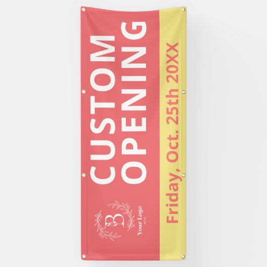 Zakelijke Logo Aangepaste Openings Openlucht Banne Spandoek (Verticaal)