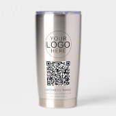 Zakelijke Logo Aangepaste QR-code Medewerkers Geïsoleerde Drinkbeker (Voorkant)