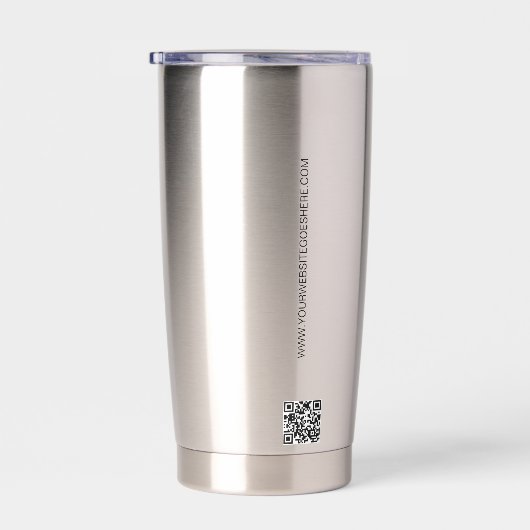 Zakelijke logo Aangepaste QR code website Professi Geïsoleerde Drinkbeker (Rechts)