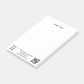 Zakelijke Logo Adres Telefoon Website QR Code Post-it® Notes (Schuin)