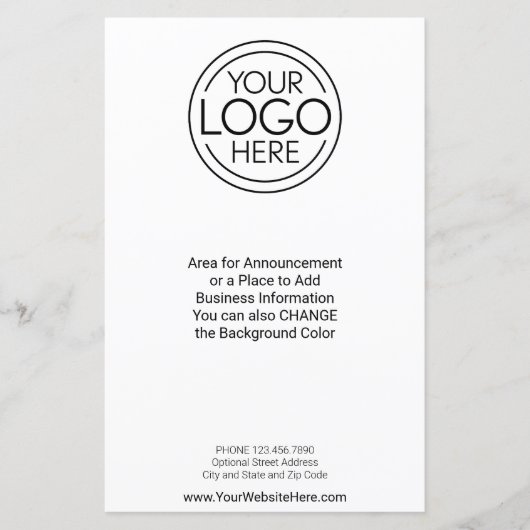 Zakelijke Logo Advertentie, Contactgegevens Flyer (Voorkant)