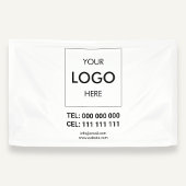 Zakelijke Logo Adverteren White Spandoek