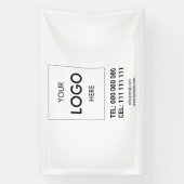 Zakelijke Logo Adverteren White Spandoek (Verticaal)