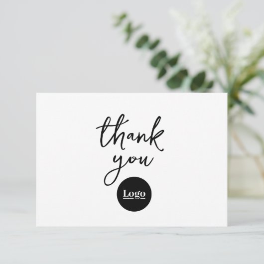 Zakelijke Logo Bedankkaart (Staand voorkant)
