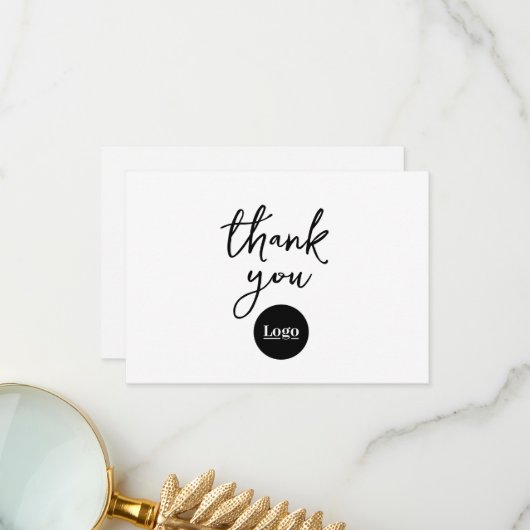 Zakelijke Logo Bedankkaart (Voorkant / Achterkant in situ)