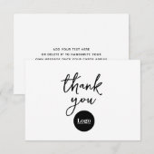 Zakelijke Logo Bedankkaart (Voorkant / Achterkant)