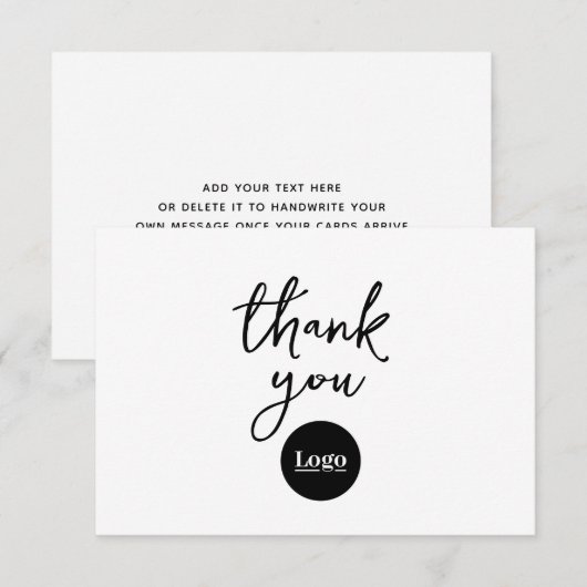 Zakelijke Logo Bedankkaart (Voorkant / Achterkant)