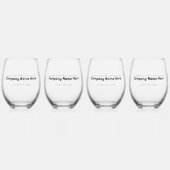 Zakelijke Logo - Bedrijf Promotie - Bedrijf Wijnglas Zonder Voet (Voorkant)