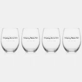 Zakelijke Logo - Bedrijf Promotie - Bedrijf Wijnglas Zonder Voet (Achterkant)