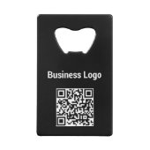 Zakelijke Logo Bedrijf Promotionele QR Code Zwart Creditkaart Flessenopener (Achterkant)