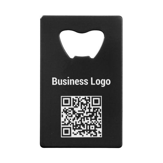 Zakelijke Logo Bedrijf Promotionele QR Code Zwart Creditkaart Flessenopener (Achterkant)