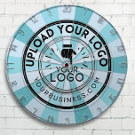 Zakelijke Logo Bedrijfskleuren Dartbord<br><div class="desc">Verhoog uw speelkamer of kantoor met ons aangepaste dartbord met uw ronde logo. Ons regelmaat dartbord is perfect voor bedrijven, kleine bedrijven en bedrijven die op zoek zijn naar een unieke en gedenkwaardige toevoeging aan hun ruimte. Ons aanpasbare ontwerp stelt u in staat om uw circulaire logo in het patroon...</div>