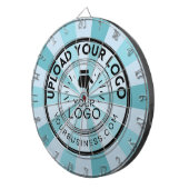 Zakelijke Logo Bedrijfskleuren Dartbord (Voorkant Rechts)