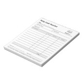 Zakelijke Logo Bedrijfskosten Petty Cash Voucher Notitieblok (Linkerzijde)