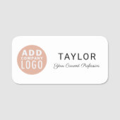 Zakelijke Logo Bedrijfsmedewerkers Naamplaatje (Voorkant)