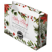 Zakelijke Logo-bedrijfsmedewerkers toevoegen Feest Groot Cadeauzakje (Voorkant Gekanteld)