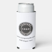 Zakelijke Logo Bedrijfswebsite Aangepaste Evenemen Seltzer Blikjeskoeler (Seltzer Voorkant)