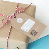 Zakelijke Logo bewerkbare QR Code Hang Prijs Label Cadeaulabel