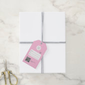 Zakelijke Logo bewerkbare QR Code Roze Prijs Label Cadeaulabel (Met Touw)