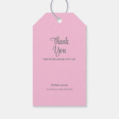 Zakelijke Logo bewerkbare QR Code Roze Prijs Label Cadeaulabel (Achterkant)