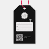 Zakelijke Logo bewerkbare QR Code Zwart Prijs Labe Cadeaulabel (Voorkant)