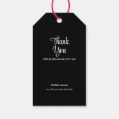 Zakelijke Logo bewerkbare QR Code Zwart Prijs Labe Cadeaulabel (Achterkant)