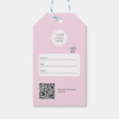 Zakelijke Logo Bewerkbare retail Roze prijs label Cadeaulabel (Voorkant)
