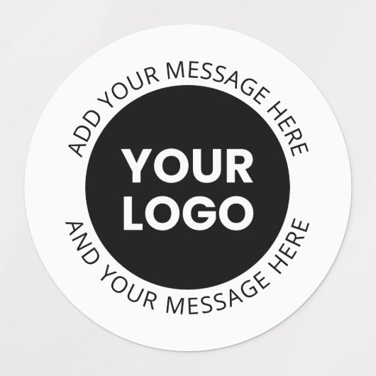 Zakelijke Logo & bewerkbare tekst waterdicht Labels (Design 2)